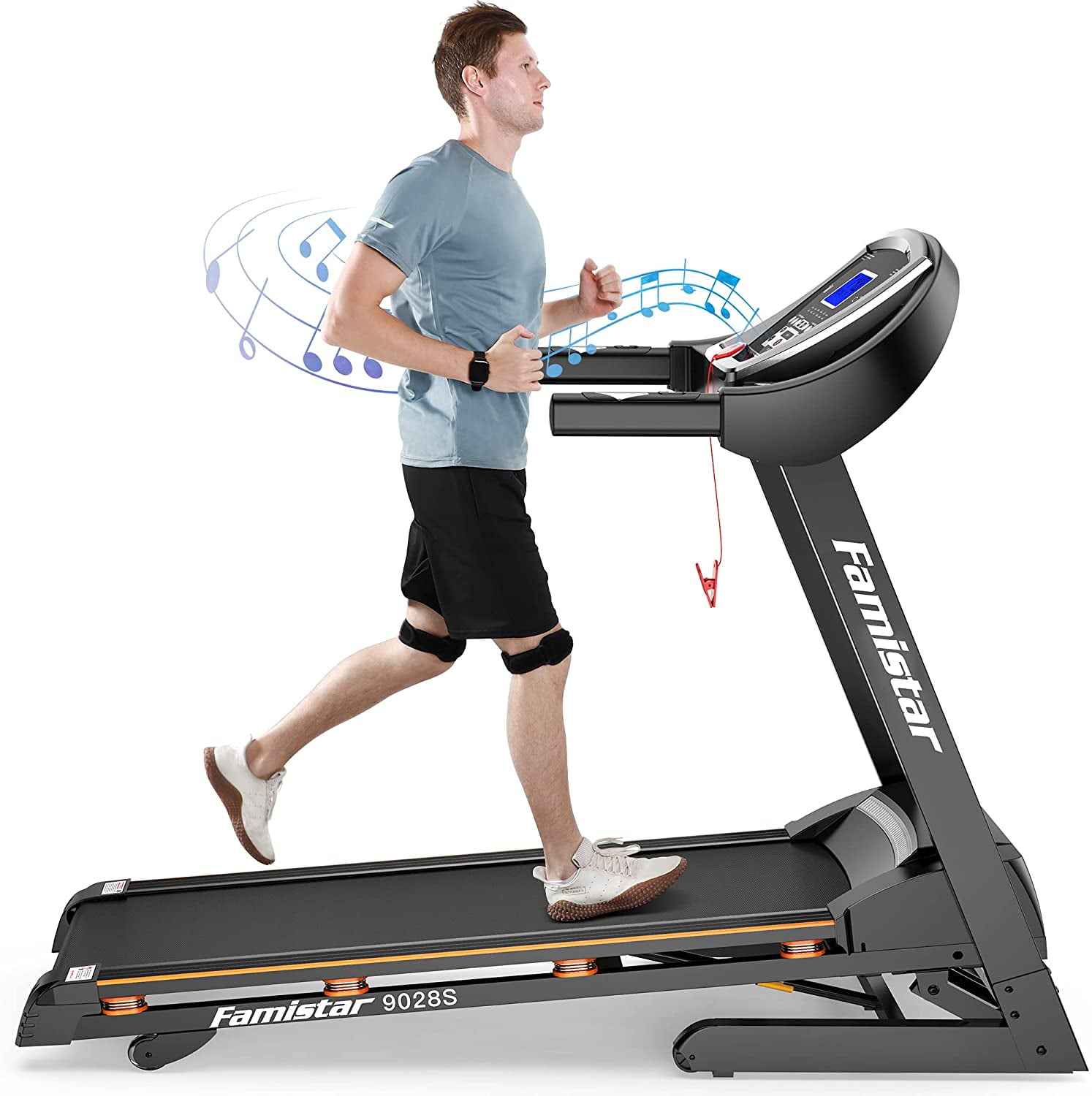 Famistar 9028S Folding Electric Treadmill 300LBS with 15 Level Auto