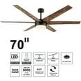 thumbnail image 6 of C Cattleya 70 in.Indoor Antique Woodgrain/Black Ceiling Fan Integrated LED Light Kit with Remote Control, 6 of 9