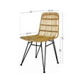 thumbnail image 4 of Pemberly Row Modern Rattan Dining Chair Set Rattan and Black, 4 of 6