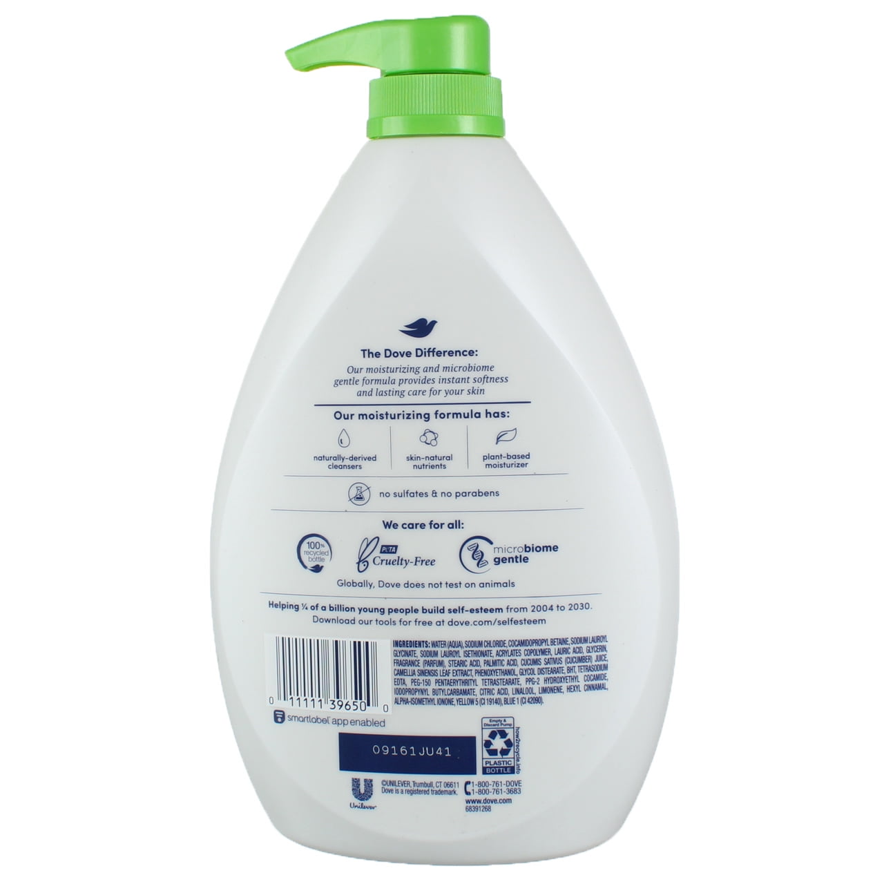 Dove go fresh Cool Moisture Body Wash, Cucumber & Green Tea 34 oz (Pack of 2)