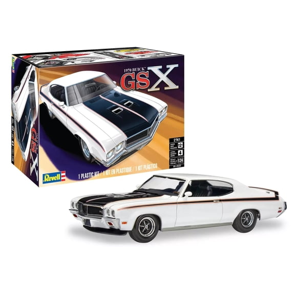 Revell 1/24 Scale 1970 Buick GSX 2-in-1 Plastic Model Kit – Level 4 Skill, Classic Muscle Car