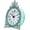 Aqua, variant on Pewter Quartz Mini Table Clock with Crystal Shining Rhinestone, 2.87 x 1.37 x 3.87 Inches, Aqua