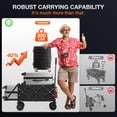 thumbnail image 7 of Foldable Wagon with Extended Tailgate: Collapsible Large Capacity Folding Wagon - Heavy Duty Utility Carts for Shopping,Garden,,Groceries,Apartment,Camping,Outdoor - Black, 7 of 7
