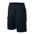 thumbnail image 4 of BUWTTER Men's Casual Shorts with Cargo Pockets Loose Fit Solid Color Cotton Everyday Summer Bottoms Lightweight Navy S, 4 of 4