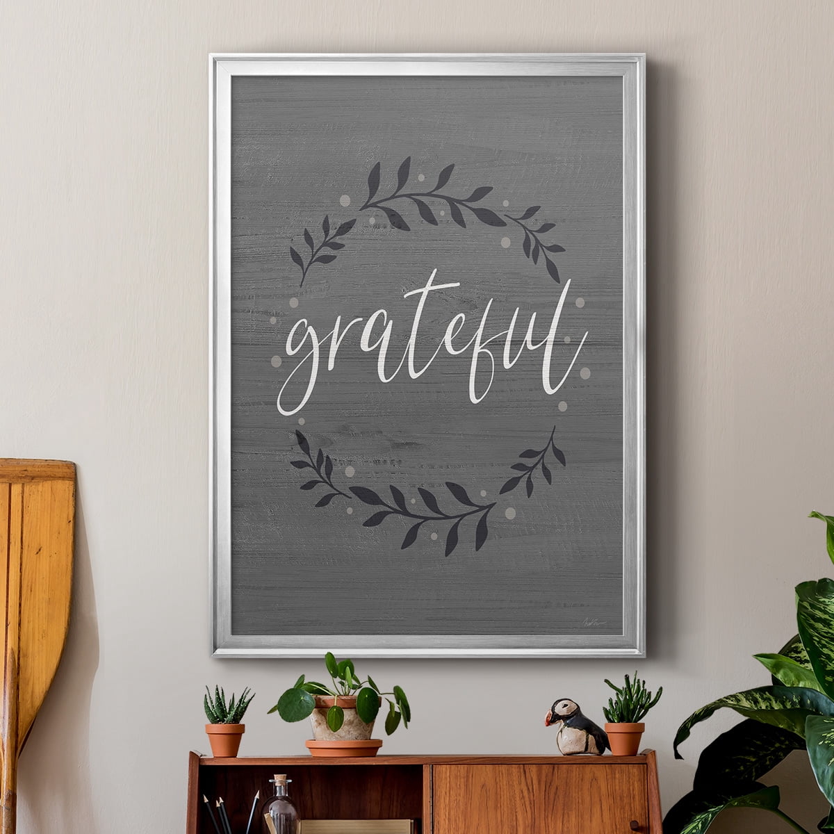 Grateful Wreath Premium Classic Framed Print - Ready to Hang