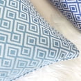 thumbnail image 2 of Jackie Turquoise Geometric Polyester 20 in. x 20 in. Throw Pillow, 2 of 5