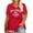 Red-2, variant on Women Christmas Shirt Plus Size Three Little Gnomes Santa Graphic Tees Casual Short Sleeve Tops