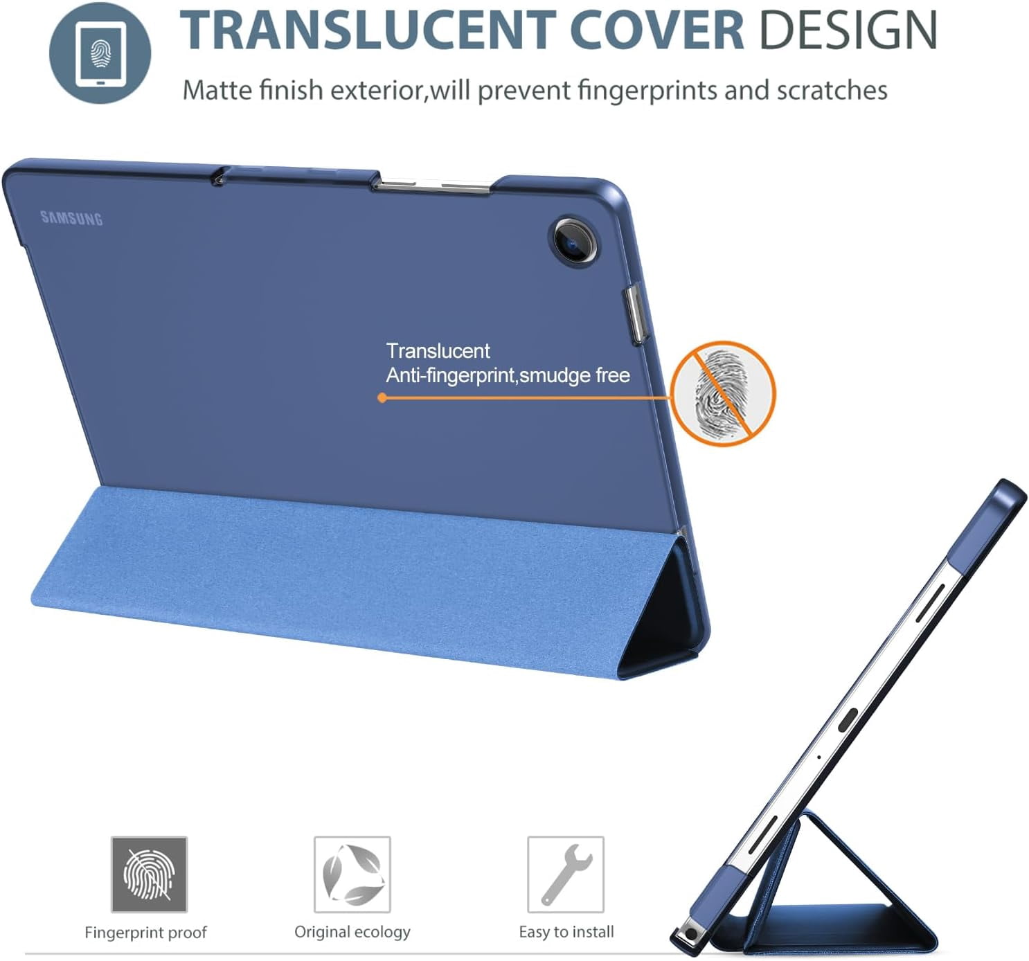 Procase Hard Back Protective Case Compatible with 11" Galaxy Tab A11+ Plus 2025/A9+ Plus 2023 -Darkblue