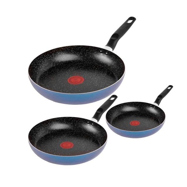 Juego de 3 Sartenes T-Fal Daily Stone Azules