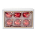 thumbnail image 1 of Kurt S. Adler GG0942 Boule de Verre Rouge 80 mm avec Feuille de Houx, 6 Pcs, 1 of 4