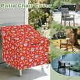 thumbnail image 3 of Renewold Patio Outdoor Chair Covers Waterproof Stacking Seat Cover Funiture Covering Christmas Decor for Lawn Lounge Seat, Swivel, Rocking Chairs, 32"W x 35"D x 36"H, Santa Claus Star Ho Ho Ho Red, 3 of 7