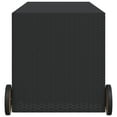 thumbnail image 3 of vidaXL Garden Storage Box with Wheels Black 283L Poly Rattan, 3 of 5