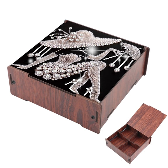 Diamond Painting Kit Storage Box, Pearl-Inspired Women's 5D DIY Flip-Top Multi-Compartment Organizer for Storing Items, Handmade Creative Gift