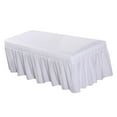 thumbnail image 4 of Jupe de Table de Massage Douce, Cantonnière, Draps avec Trou pour Lit 75x28 Pouces, Blanc, Tel Que Décrit, 4 of 8