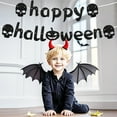 thumbnail image 5 of Xuniizn Happy Halloween Banner Indoor Bunting Halloween Banners for Halloween Party Decorations, Fireplace Wall Halloween Decorations for Home Indoor & Outdoor(Banner x18 + White Rope x2), 5 of 6