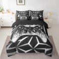 thumbnail image 2 of Erosebridal Gamer Bedding King Size 7-Piece for Kids, Geometric Bed Set, Black Grey, Reversible, 2 of 5