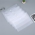thumbnail image 5 of 10pcs A4 File Bags - Transparent, Diagonal Test Paper Buckle Storage - Perfect Office Organizer & Back To School Supplies, 5 of 5