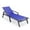 Blue, variant on LeisureMod Marlin Patio Chaise Lounge Chair With Arms Aluminum Frame Green