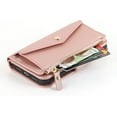 thumbnail image 5 of for iPhone 12 pro max Wallet case with Zipper Card Holders for Women,iPhone 12 pro max Phone Cases Slots Crossbody Flip Folio Book Cover with Credit Card Holder Men case - Rose Gold, 5 of 12