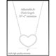 thumbnail image 2 of Collar de corazón de plata TUNC con corazón de Zirconia cúbica chapado en rodio 25mm, 2 of 4