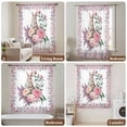thumbnail image 6 of Easter Bunny Roses Sheer Curtains 72 Inches Long, Pink Floral Spring Botanical Light Filering Curtains, Breathable Simi Curtain Privacy Drapes for Living Room Bedroom Lightweight Window Treatment, 6 of 9