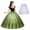 Skirt + petticoat, variant on Adult Princess Anna Green Gown Cosplay Costume Off Shoulder Formal Party Dress