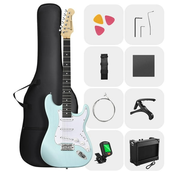 Guitarra eléctrica Donner DST-80 99 cm con amplificador y accesorios