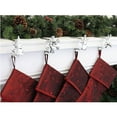 thumbnail image 2 of Haute Decor MantleClip Stocking Holder with Holiday Icons, Silver (4 Pack), 2 of 5