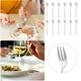 thumbnail image 1 of WIFKLSIIPG Dessert Fork Set 12 14cm Stainless Steel Fork Small Fork Fruit Fork for Parties(Silver), 1 of 5