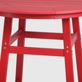 thumbnail image 5 of WestinTrends Malibu 5-Piece HDPE Outdoor Patio Dining Bar Bistro Table Set with Bar Stools, Red, 5 of 11