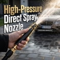 thumbnail image 5 of High Pressure Washer Nozzle Set with Metal Connector, 1/2 Inch Inner Diameter Hose Sprayer, Multipurpose Water Spray Nozzle for Car Washing Garden Outdoor Cleaning, 5 of 6