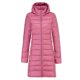 thumbnail image 2 of Chaqueta de plumón ligera para mujer, chaqueta ajustada de longitud media con capucha para otoño e invierno, talla grande, gorro de lana, 2 of 5