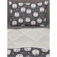 thumbnail image 3 of Cat Lover Comforter & Sham Bedding Set, Cartoon Style Upside down Smiling Tribal Native Cats with Little Heart Design, 3 pcs Duvet Set Microfiber Filling Quilt, 5 Sizes, Ivory and Grey, by Ambesonne, 3 of 4