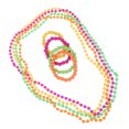 thumbnail image 4 of KAKOWELY Collar y pulsera de cuentas de neón de 16 piezas, cadena de bolas con cuentas, accesorios para disfraces de fiesta (8 collares y 8 pulseras), 4 of 5