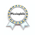 thumbnail image 1 of Elegante palabra pluviophile Insignia broche Medalla ganadora, 1 of 3