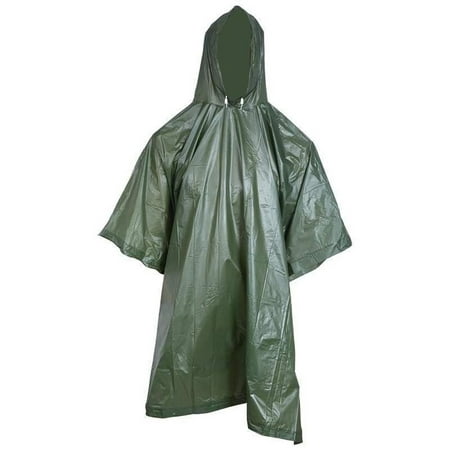 Poncho Rain Coat Men's Travel Hoodie Waterproof Hiking Gear Survival (Best Raincoat For Backpacking)