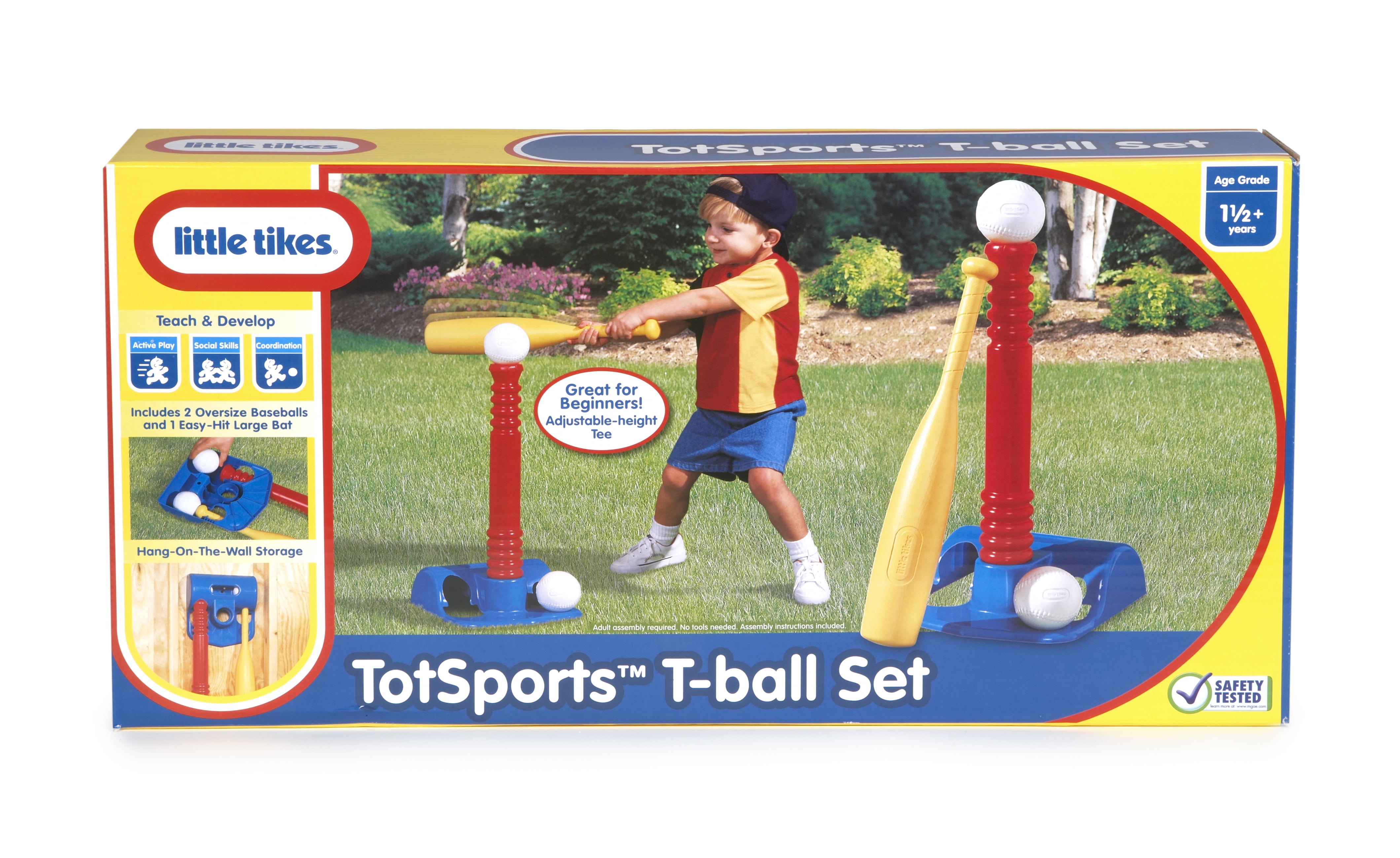 Little Tikes TotSports Toy T Ball Tee Set with Bat 2 Balls Baseball Starter 1.5 Years Walmart