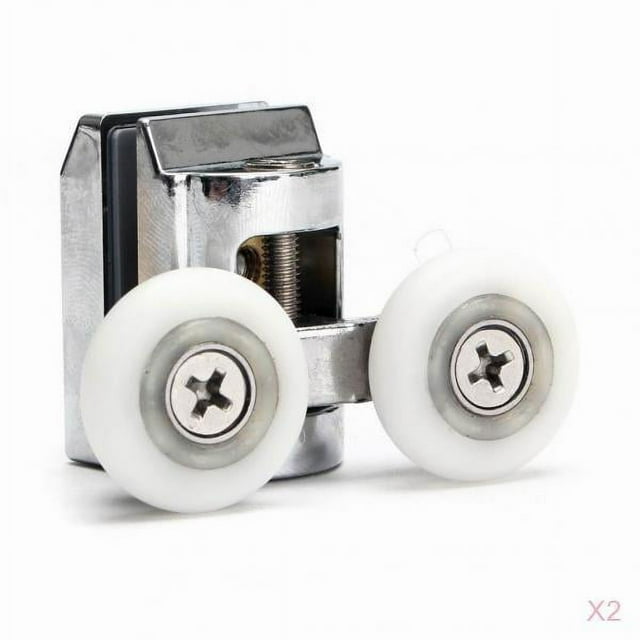 jifeng 4 Pack Shower Door Twin Rollers Screen Upper Top Sliding Wheels Replacement 23mm