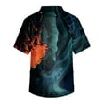 thumbnail image 3 of Men's Short Sleeve V Neck Print Chest Pocket Carer Top 2XL, 3 of 3