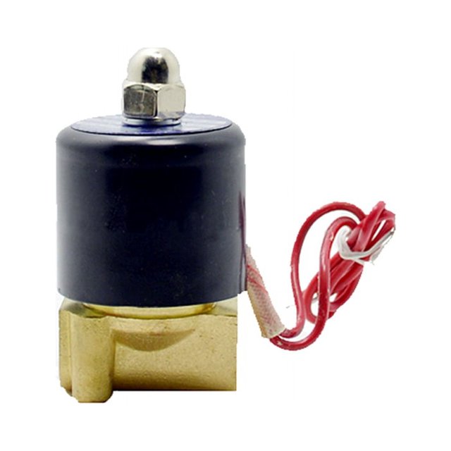 Válvula Solenoide Eléctrica de Latón G1/4in Normalmente Cerrada 0‑0.8MPA 220V para Aire Agua Aceite Fluido Tipo 1
