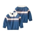 thumbnail image 2 of YTDSCS Chandail pour Bébé Garçon à Boutons Col Rabattu Printemps Automne pour Enfants 2-7 Ans, 2 of 8