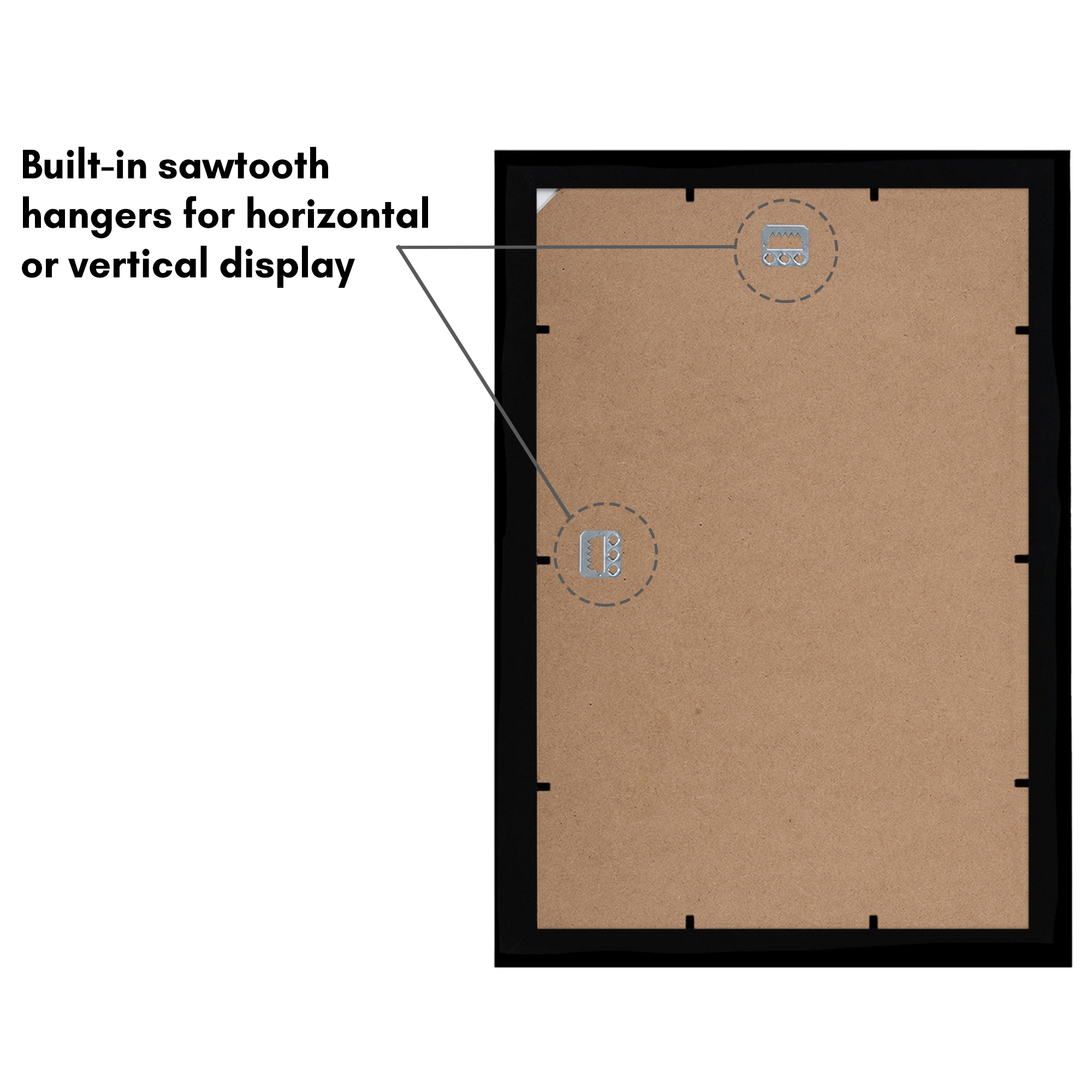 Americanflat 11x17 Picture Frame with Shatter-Resistant Glass 2 Pack Signature Collection Gallery - Black
