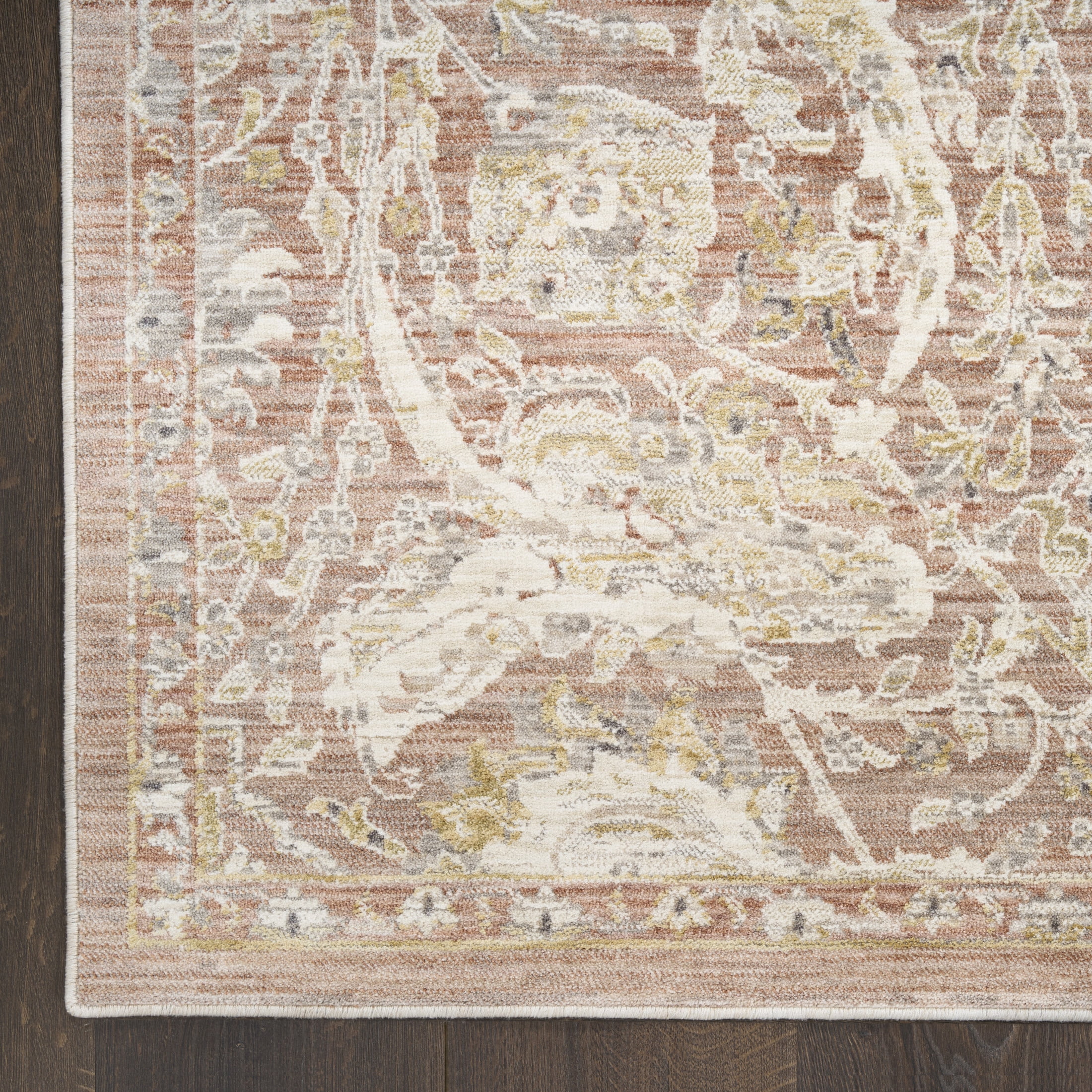 Nourison Heirloom Blend 3'11" x 5'10" Brick Vintage Indoor Rug