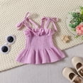 thumbnail image 7 of Ashirexll Toddler Outfits for Girls, Kids Clothes Girls, 6 Months-3 Years Toddler Girls' Solid Color Comfortable Camisole and Elastic Waist Straight-leg Pants Outfits, 7 of 7