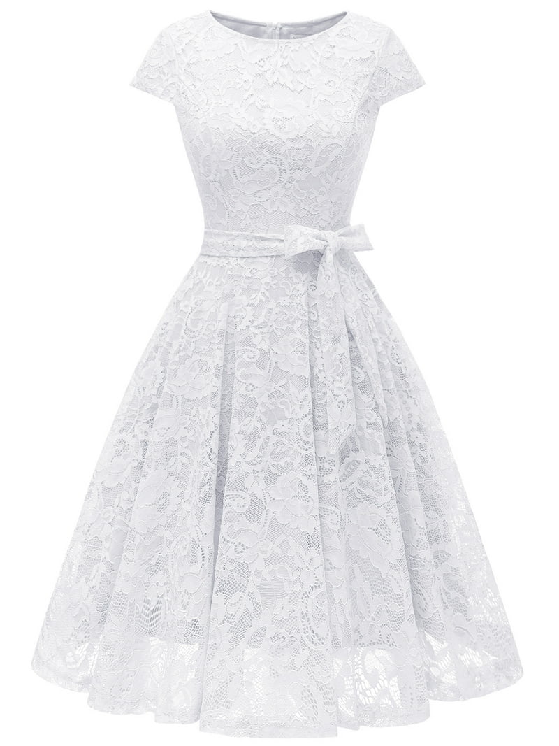 Dressystar Women Short Lace Bridesmaid Dresses Female Cap-Sleeve Formal  Party Dresses - Walmart.com