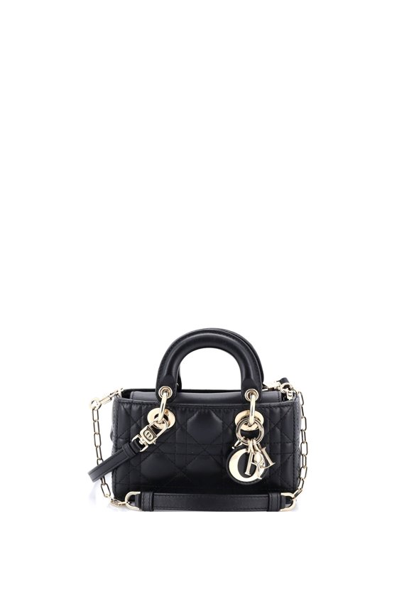 Pre-Owned Lady D-Joy Bag Cannage Quilt Lambskin Micro By Rebag