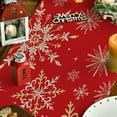 thumbnail image 5 of Red Snowflake Let It Snow Winter Table Runner, Seasonal Christmas Kitchen Dining Table Decoration for Home Party Decor 13x120, 5 of 6