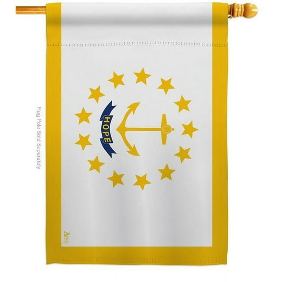 Americana Home & Garden H140540-BO 28 x 40 in. Rhode Island American State House Flag with Double-Sided Horizontal Decoration Banner Garden Yard Gift