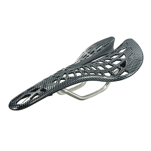 Carbon Fiber Bike Seat Breathable Road Bike Saddle Cushion Shock Absorption Hollow Cycling Saddle Seats for Men Women