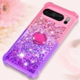 thumbnail image 6 of for Google Pixel 8 Pro Clear Case for Girls Women, Liquid Glitter Sparkle Bling Cute Case with Kickstand Gradient Quicksand Cover for Google Pixel 8 Pro JB Pink Mauve, 6 of 14